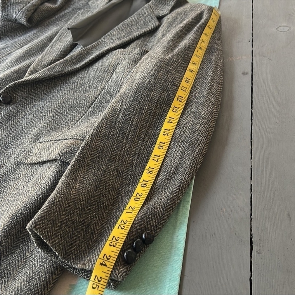 Vintage Harris Tweed Stafford Herringbone Wool Blazer Sports Coat Jacket - Picture 12 of 14
